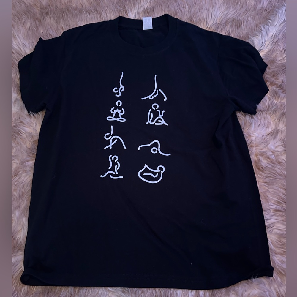 Shirt with Yoga Graphic Print